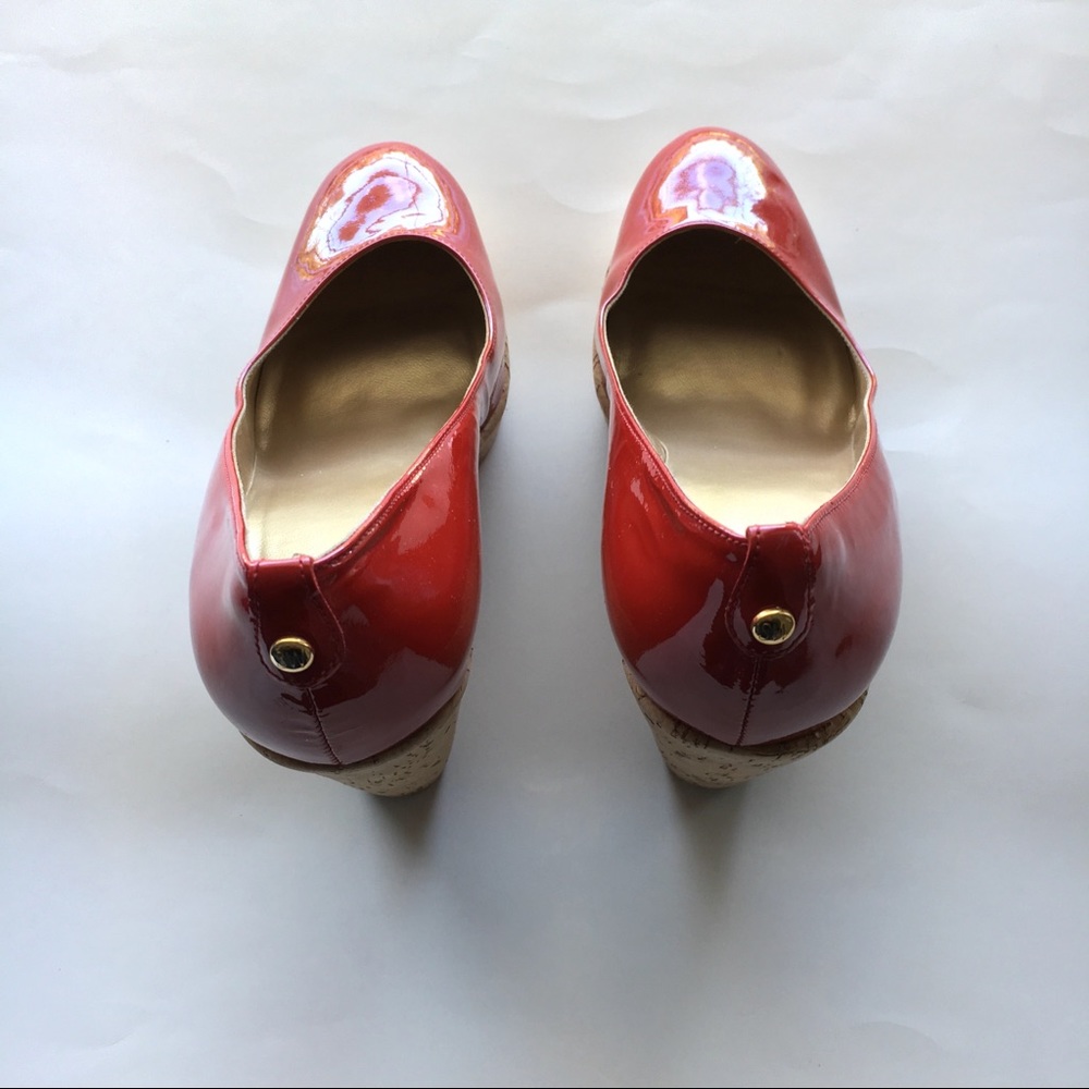 Staurt Weitzman corkswoon red patent wedge shoes - Picture 4 of 8